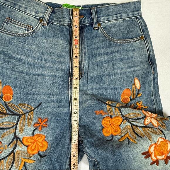 NWT Sandrine Rose Embroidered Rose Denim, Sz 27 - Picture 6 of 8